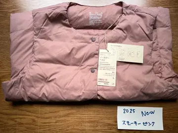 무인양품 L 핑크 이너 다운 베스트 노카라 다운 베스트 핑크 L 새상품