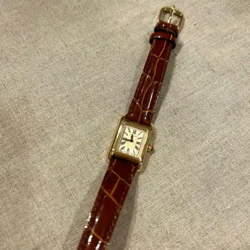 유나이티드 애로우즈 스퀘어 손목시계 브라운 골드