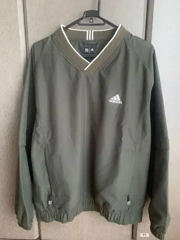 adidas 올리브 그린 V넥 자켓 M