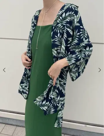 ETHR OF 보타니컬 리프 오버 사이즈 셔츠