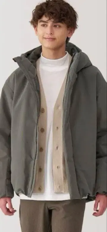 무인양품 워셔블 솜 후드 자켓