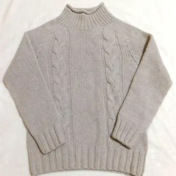 할리 오브 스코틀랜드 케이블 짜임 터틀넥 스웨터 36