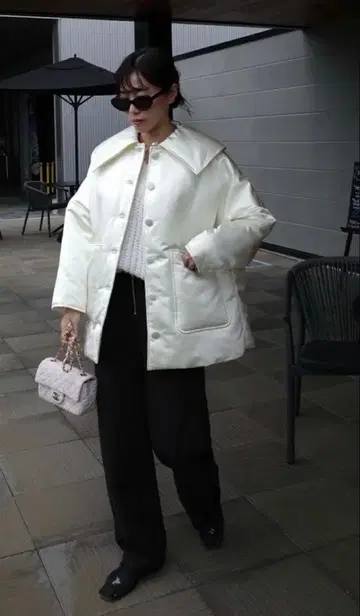 Bow.a 보우에 SATIN JACKET 화이트