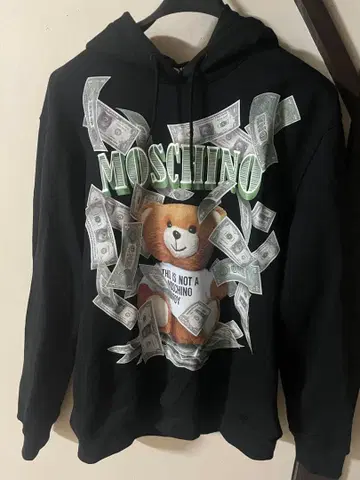 레어 미사용 새상품 택 포함 MOSCHINO 테디베어 후드티 사이즈 42