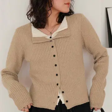 새상품 titivate 레이어드 스타일 리브 니트탑