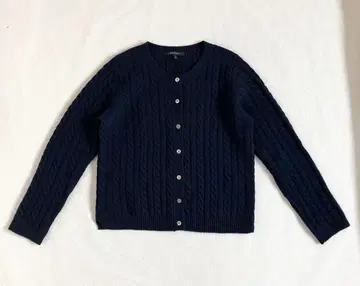 맥피 가디건 케이블 네이비 캐시미어 울 S