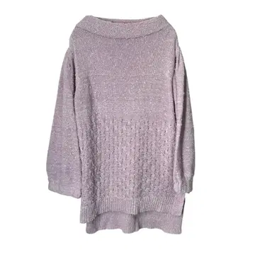 부드러운 라벤더*포코포코 편직 니트탑 ( M ) 모크넥