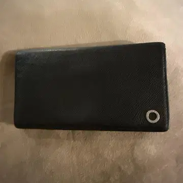 불가리 장지갑 블랙 가죽