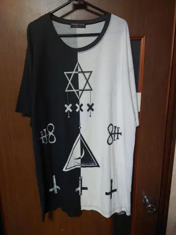 TRAVAS TOKYO 오버 사이즈 셔츠 바이컬러