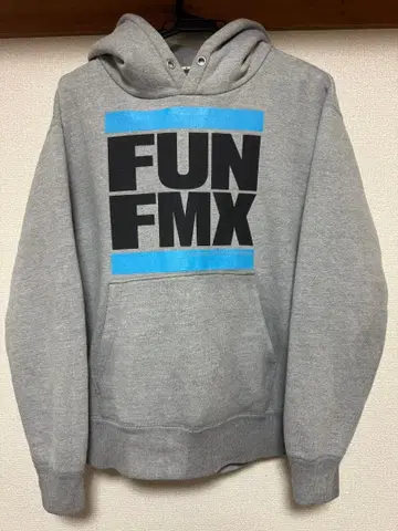 FUN FMX 그레이 후드 부착 후드티
