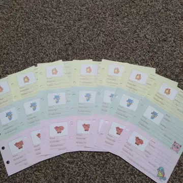 헤이세이 레트로 포켓몬 주소록 시스템 수첩 리필