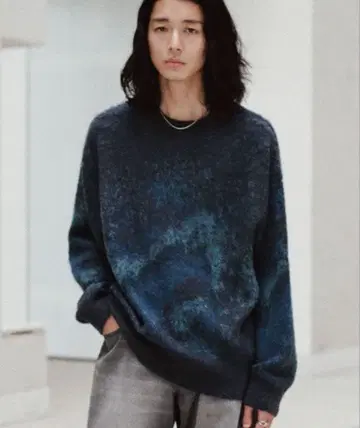 WYM LIDNM MOHAIR JACQUARD SHAGGY KNIT
