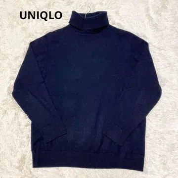 [UNIQLO] 캐시미어 100% 네이비 터틀넥 스웨터 니트 XL