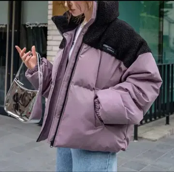 다운 자켓 블랙 검정 보라색 퍼플 SHEIN 점퍼 DAZY