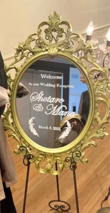 결혼식 웨딩 웰컴 거울 웰컴 스페이스