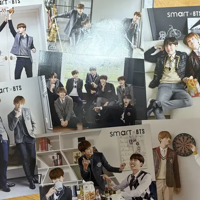 BTS방탄 스마트 교복 미니 포스터 7장