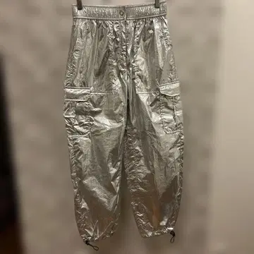SELENAHELIOS 메탈릭 카고 팬츠