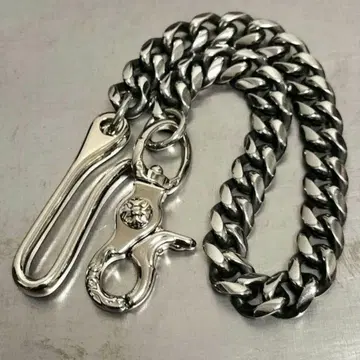 놋쇠 스테인리스 훈증 키헤이 지갑 체인 13mm 빈티지 광택 있음