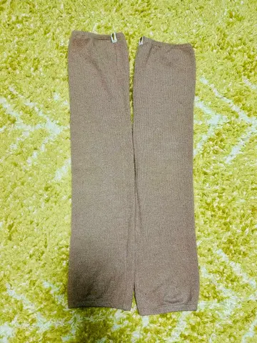 Rubiaware 핑크 베이지 니트 롱 레그 워머 S