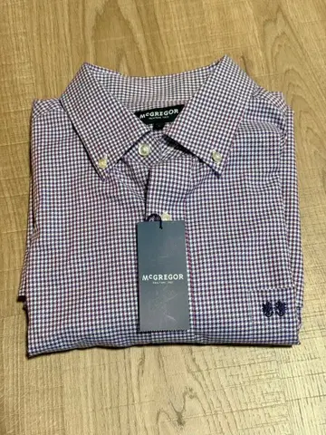 맥그리거 깅엄 체크 버튼 다운 긴팔 셔츠