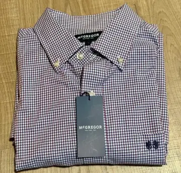 맥그리거 깅엄 체크 버튼 다운 긴팔 셔츠