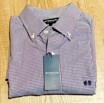 새상품 McGREGOR 맥그리거 긴팔 깅엄 체크 버튼 다운 셔츠 L
