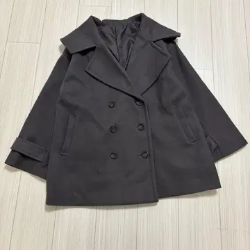 GRL 빅 컬러 페이크 울 피 코트 그레이 ze675