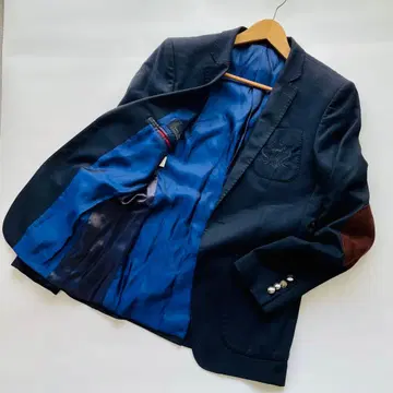 ZARA MAN 엠블럼 와펜 테일러드 자켓 네이비 골드 버튼 M