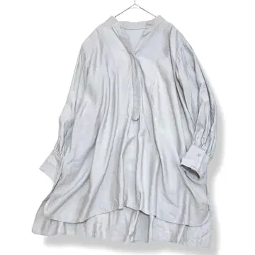 그린 라벨 릴랙싱 긴팔 셔츠 튜닉 그레이 루즈핏 F