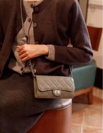 소가죽 장지갑 지갑 체인 스마트폰 숄더백 그레이지