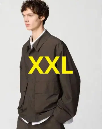 [ 완판템 ] XXL 코튼 숏 블루종 다크 브라운