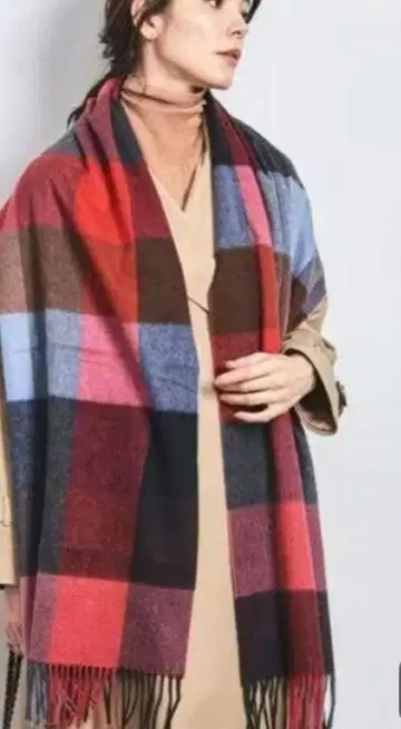 조슈아 에리스 체크 무늬 스톨 새상품급
