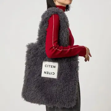 CITEN 이번 시즌 상품 미사용 새상품 복슬복슬 토트백 다크 그레이