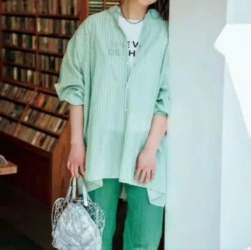 니코앤드 스트라이프 셔츠 프리미엄 로운 big 셔츠