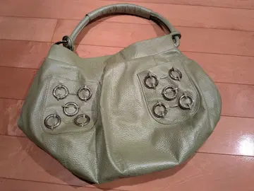 1 PULCINO 이탈리아제 핸드백 가죽 백 민트 그린