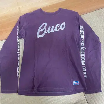 buco 리얼 맥코이 롱t M 사이즈 38 소매 프린트 퍼플 보라색 부코