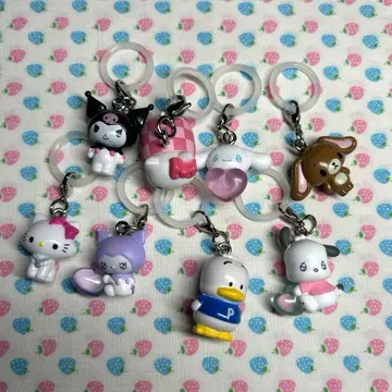 산리오 메지루시 액세서리 캡슐 토이 키링 8개 세트