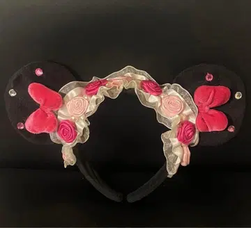미니 머리띠 장미 레이스 꽃 레어