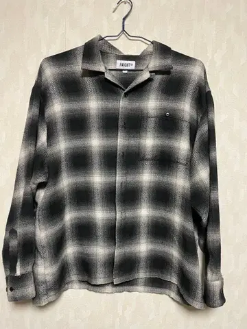 HAIGHT 옴브레 셔츠 플란넬 긴팔 셔츠 블랙 체크