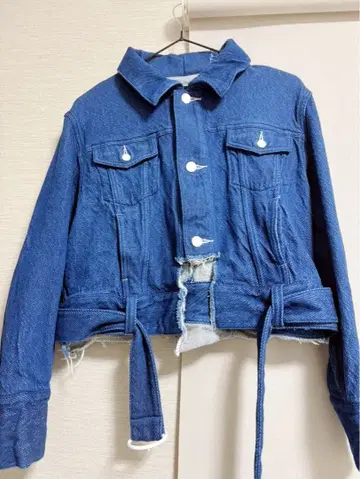 [ soduk ] 커팅 데님 재킷 디자인