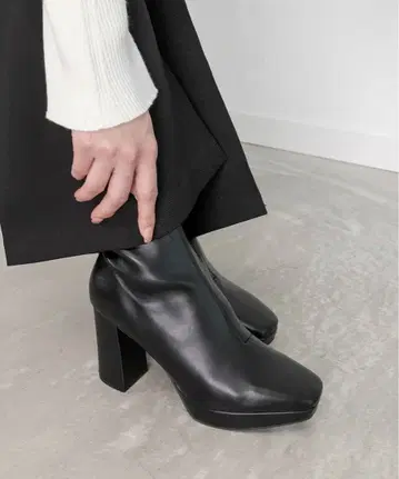 스트레치 청키힐 숏부츠