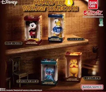 디즈니 캐릭터 미니어처 & 패키지 컬렉션 전 4종 세트