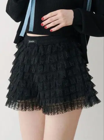 jouetie 레이스 티어드 프릴 숏팬츠