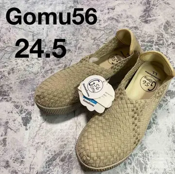 새상품 Gomu56 밴딩 밴딩 슬립온 메쉬 24.5 베이지