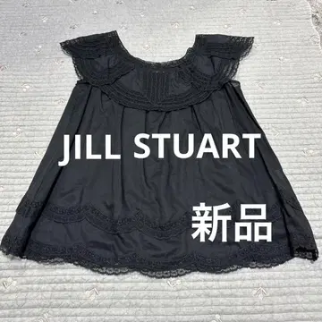 새상품 질스튜어트 스캘럽 레이스 탑 블라우스 블랙