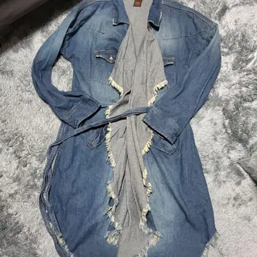 ungrid 데님 트렌치코트