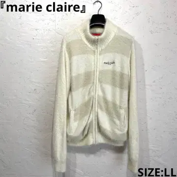 골프웨어 [marie claire] 풀 집업 니트 안감 부착 LL