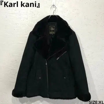[ Karl kani ] 페이크 무스탕 자켓 블랙 XL