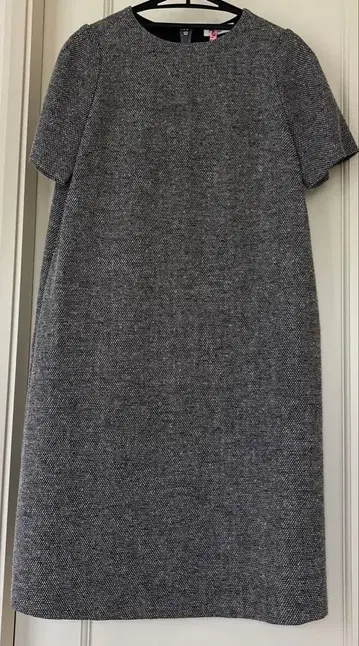 새상품급 올드 잉글랜드 실크 혼방 울 트위드 원피스 그레이