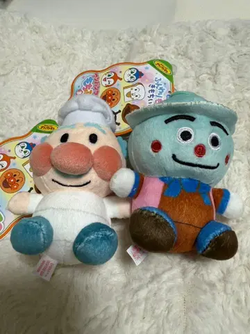 [호빵맨] 잼 아저씨와 텐동맨 봉제 인형 체인 세트